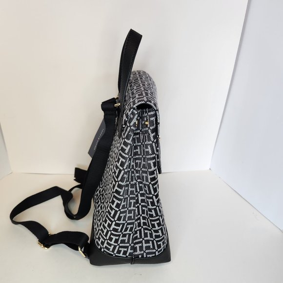 Tommy Hilfiger Large Black Jacquard Backpack with Detachable Card Holder - NWT main image 11